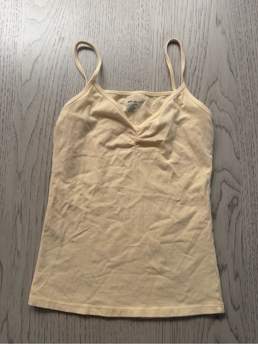 Brandy Melville Pale Yellow V-Neck Spaghetti Strap Camisole